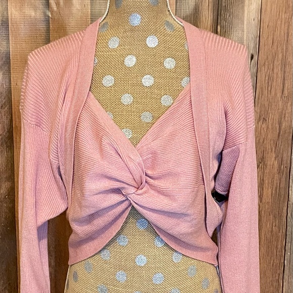 No Boundaries Women's Cardigan and Crop Top, 2-Piece Set Sizes XL - Picture 1 of 8